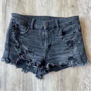 Black jean shorts from American Eagle